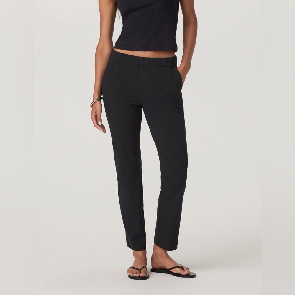 Vuori Miles Slim Ankle Pant - XS - Black Pull-On Straight-Leg Pants